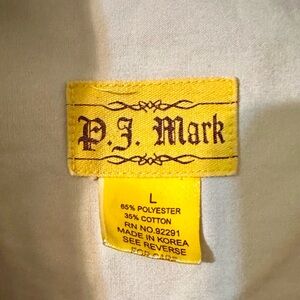 P.J. Mark Yellow, Blue, Red Striped Label Shirt